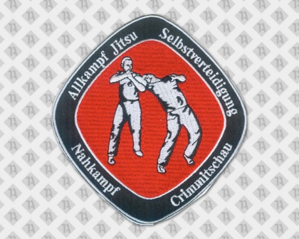 Patch Aufnäher gestickt mit Stickrand Selbstverteidigung Nahkampf Kampfkunst