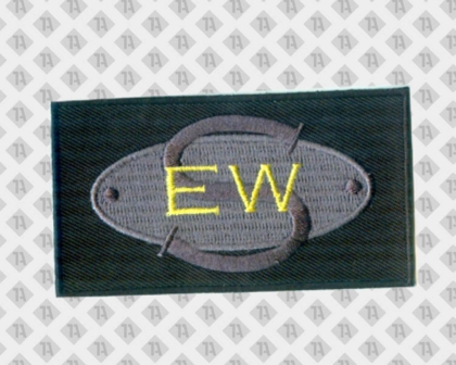Patch gestickt grau schwarz eckig Sicherheitsdienste