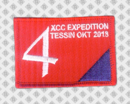 Gestickter Aufnäher Patch Abzeichen Badge rechteckig Kettelrand Expedition Tessin Vereine
