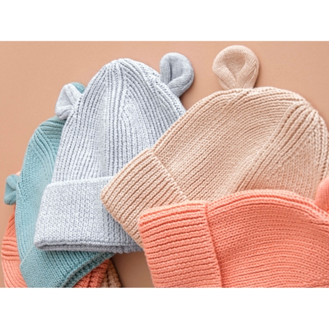 Beechfield Organic Baby Bear Beanie, Türkis / Dusty Turquoise, 6-12 Monate - Bild 3