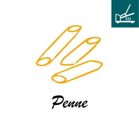 DTF / Textildruck / Bügelbild, Penne, 45x60 mm, für Baumwolle - Bild 1