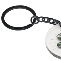 Schwarzer Ring und Kette für Acryl-Schlüsselanhänger