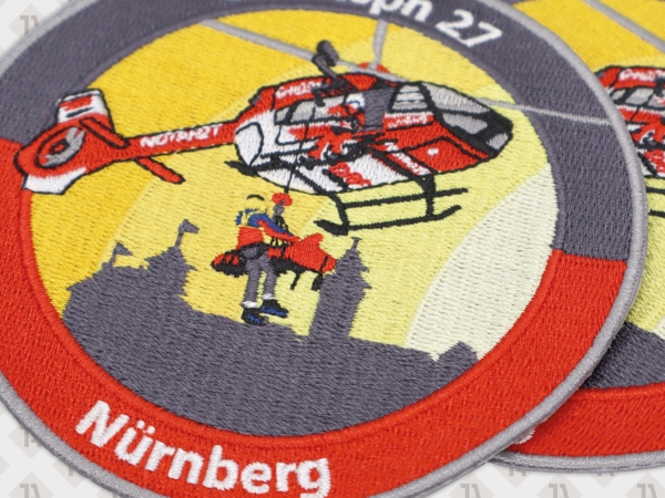 Patch Aufnäger gestickt mit gestickten Rand Christoph Notarzt DRF Rettungsdienst