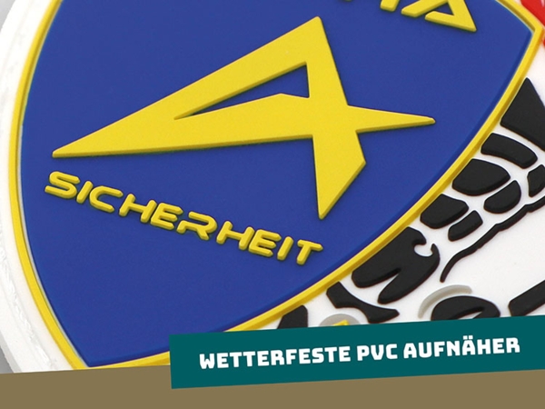 PVC Aufnäher mit 3D-Relief für Sicherheitsdienst – wetterfest und langlebig für Outdoor-Einsätze