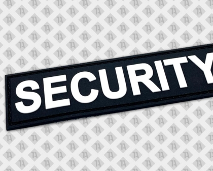 Rubber Patch Aufnäher PVC Sicherheit Sicherheitsdienst Security Gummi