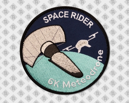 Gestickter Space-Rider-Patch „6K Meteodrone“ mit hochwertiger Verarbeitung und detailreichem Design