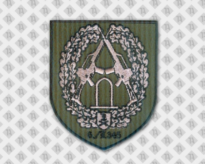Aufnäher Patch gestickt Wappenform oliv navi Bundeswehr