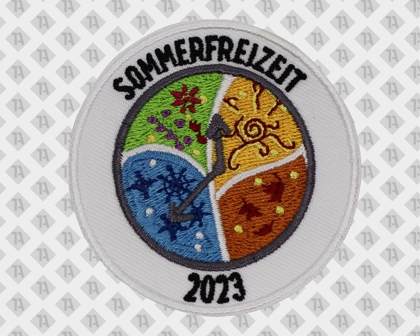 Patch Aufnäher gestickt mit gesticktem Rand bunt Pfadfinder