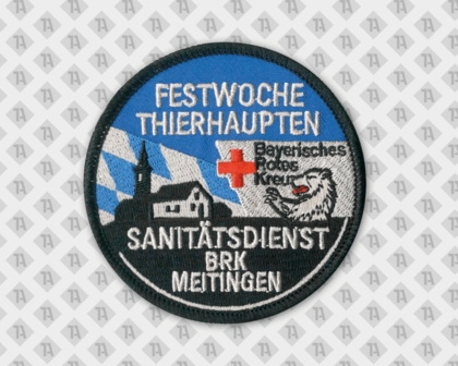 Aufnäher Patch gestickt rund Sanitätsdienst BRK
