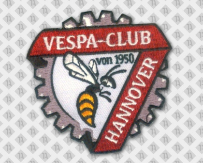 Konturgeschnittener gestickter Patch Aufnäher Abzeichen Badge mit Laserschnitt Vespa Vereine