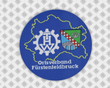 Runder Patch Aufnäher Abzeichen Badge gewebt mit Laserschnitt und Klett Rettungsdienst