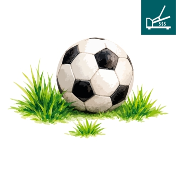 DTF / Textildruck / Bügelbild, Fußball mit Gras, 180x113 mm, für Baumwolle - Bild 1