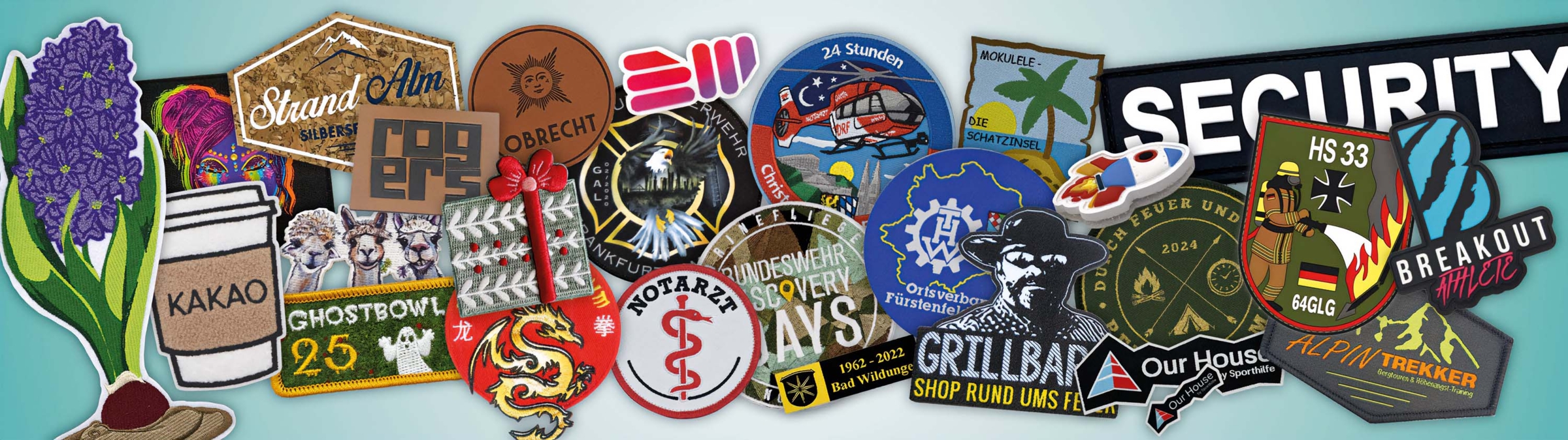 Logo Patches von 1a-Patch. Individuell gestalten, online bestellen
