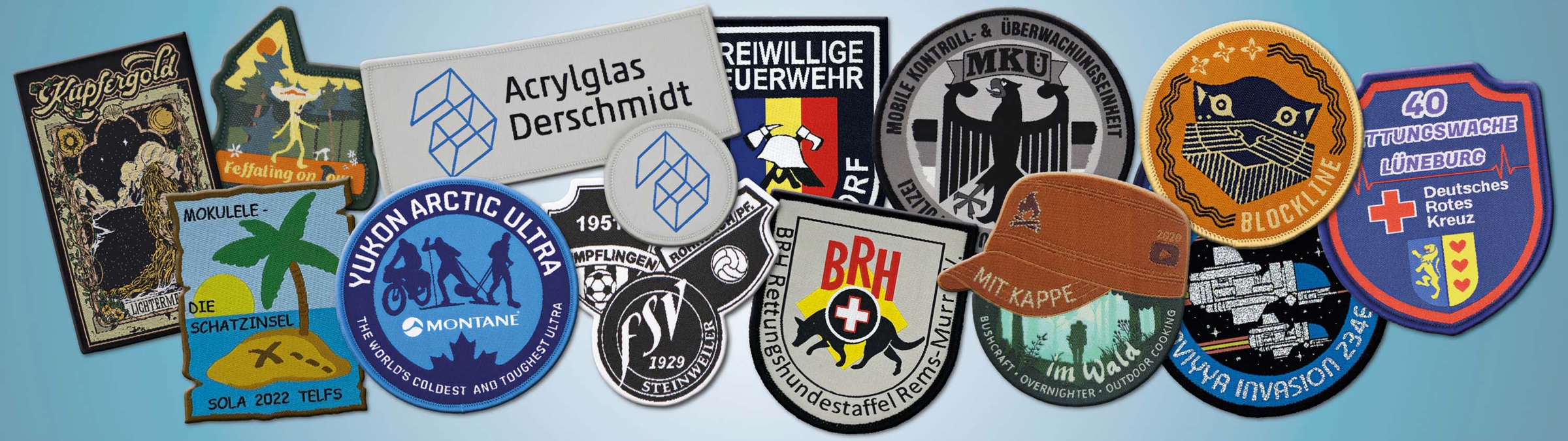 Gewebte Patches in großer Auswahl