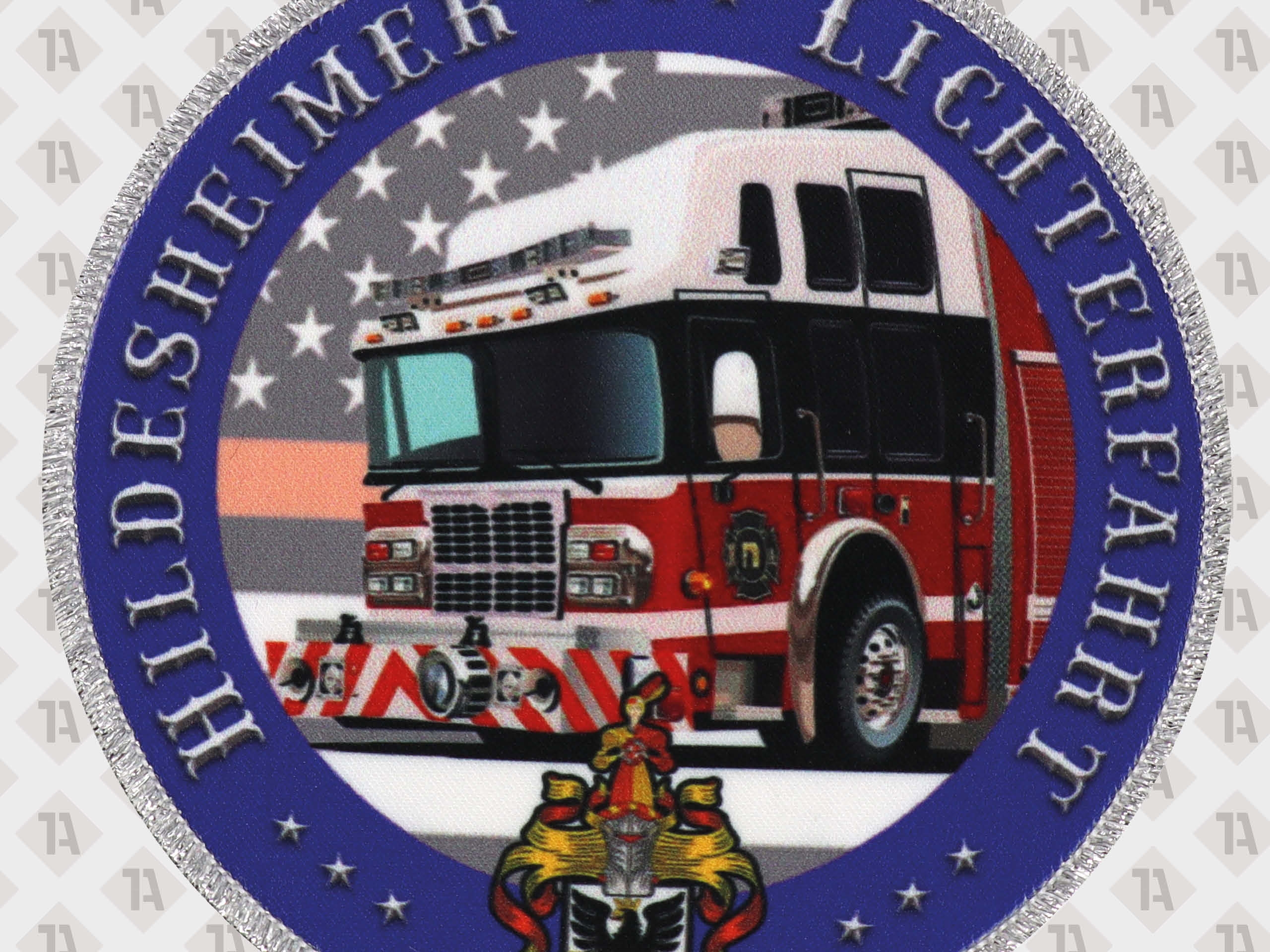 Gedruckter Patch. Beispiel: Hildesheimer Lichterfahrt