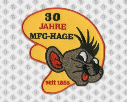 Patch Aufnäher Kontur mit gesticktem Rand