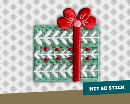 Konturgeschnittener Patch gestickt 3D mit gesticktem Rand Geschenk Nähprojekte
