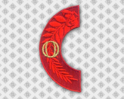Gestickter Patch Aufnäher Abzeichen Badge gestickter Rand rot Vereine