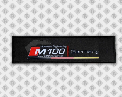 Eckiger Patch Aufnäher gewebt mit Kettelrand bunt M100 Biker