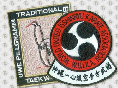 Abzeichen für Judo Karate Kampfkunst Taekwondo Kampfsport gestickt gewebt gedruckt