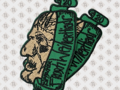 Patch Aufnäher Fasnacht Fastnacht Hexe gestickt mit gesticktem Rand Karneval