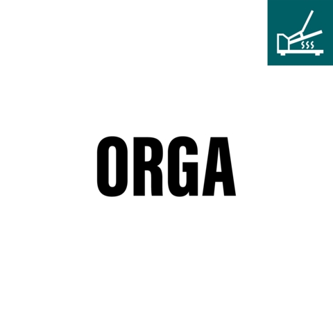 DTF / Textildruck / Bügelbild, ORGA, Schwarz, 126x55 mm, für Polyester - Bild 1