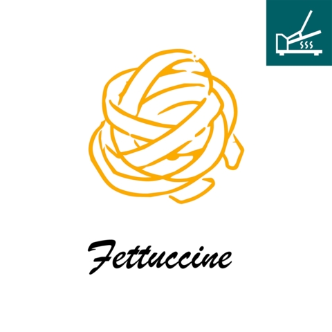 DTF / Textildruck / Bügelbild, Fettucine, 44x66 mm, für Baumwolle - Bild 1