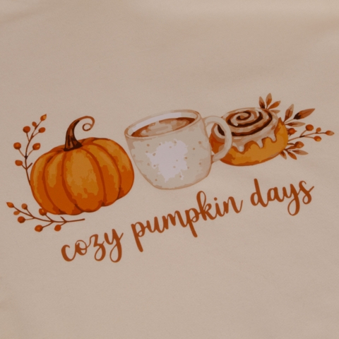 DTF / Textildruck / Bügelbild, Cozy Pumpkin Days, 240x130 mm, für Baumwolle - Bild 2