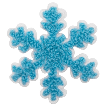 Aufnäher / Patch, Chenille, Schneeflocke - Bild 1