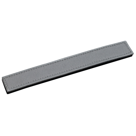 Namensaufnäher / Patch, Blanko, gewebt, Hellgrau, Klett (zweiteilig), 100x15 mm - Bild 2