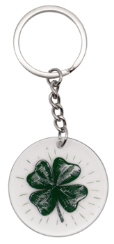 Schlüsselanhänger, Acryl, Kleeblatt - Bild 1