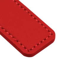 Verschweißter / geglätteter Rand für Lederanhänger und eine klare Optik