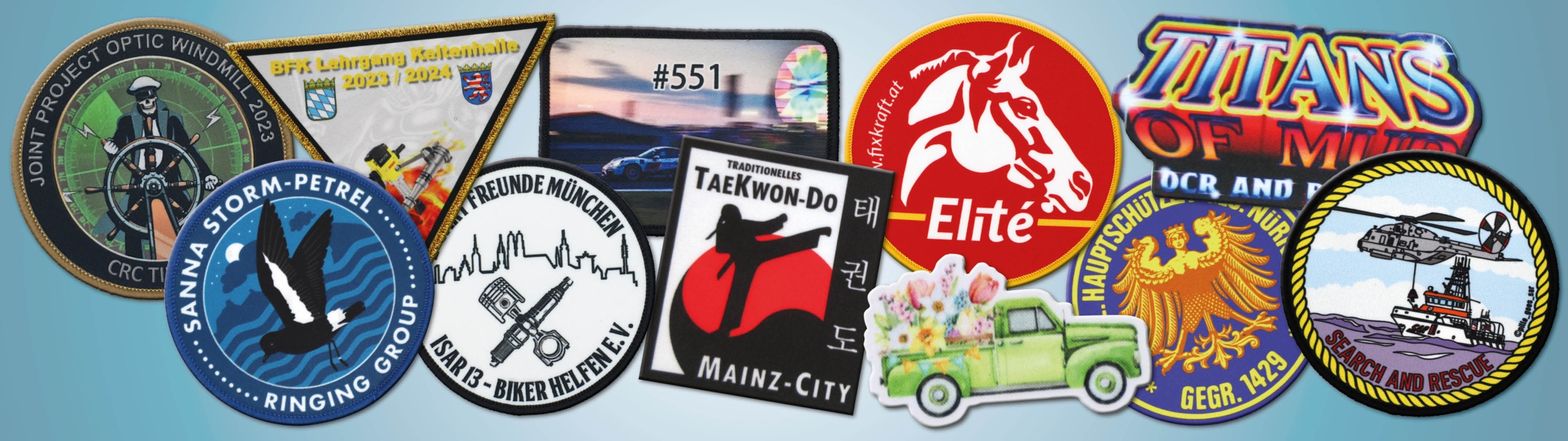 Gedruckte Patches und Aufnäher zu Top-Preisen