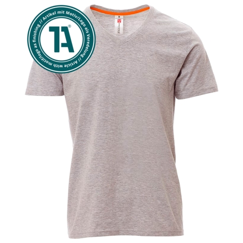 PAYPER T-Shirt V-Neck Melange, Herren - Bild 1