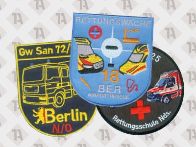 Konturgeschnittener Aufnäher Patch Rettungsdienst