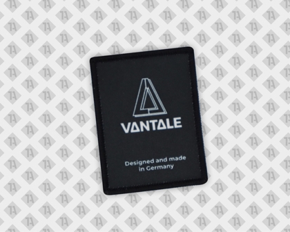 Eckiger Aufnäher Patch gedruckt mit Kettelrand Vantale Firmen