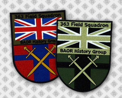 Patch Aufnäher gestickt mit gesticktem Rand bunt History Bundeswehr