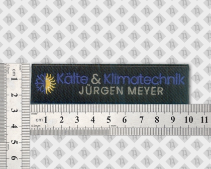 Gestickter Aufnäher Patch mit Stickrand Klimatechnik Handwerk