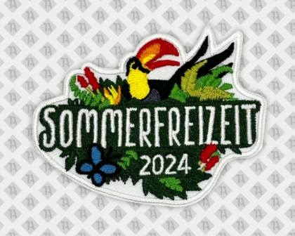 Patch gestickt mit gesticktem Rand Sommerfreizeit 2024 Pfadfinder