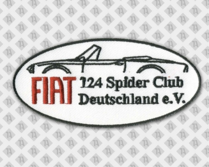 Gestickter ovaler Patch Aufnäher Abzeichen Badge mit gesticktem Rand Fiat Vereine Auto