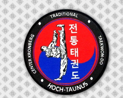 Gewebter runder Patch Aufnäher mit Kettelrand Kampfkunst Taekwon-Do