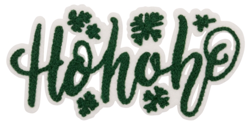 Aufnäher / Patch, Chenille, HoHoHo-Schriftzug - Bild 1