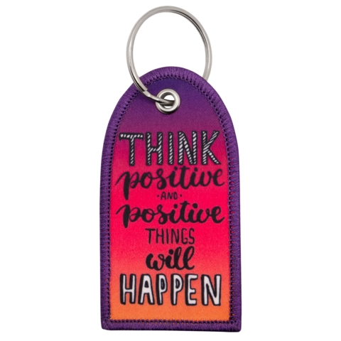 Schlüsselanhänger, gedruckt, Think Positive - Bild 1