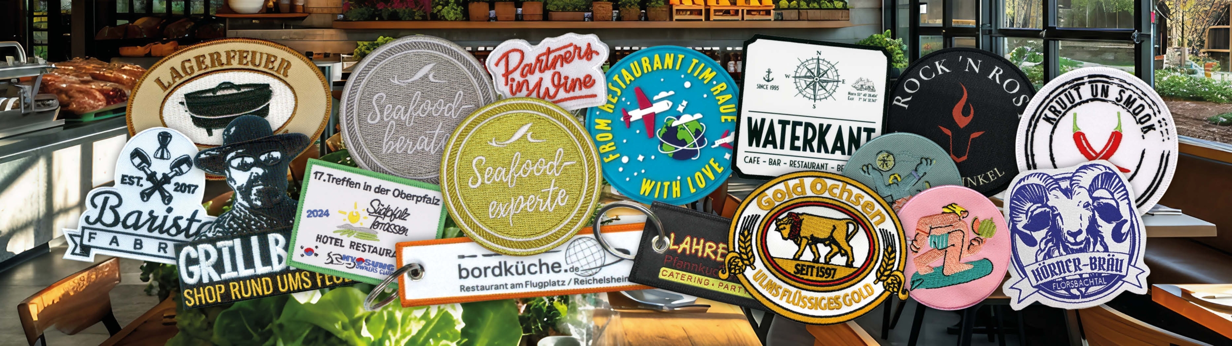 Patches und Aufnäher für Gastronomiebekleidung und Servicepersonal