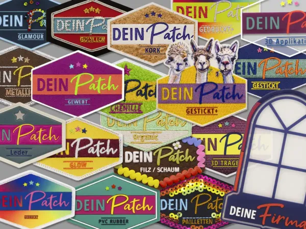 Übersicht Patcharten – Dein Patch individuell: gestickt, gedruckt, Leder, Kork, Chenille, 3D
