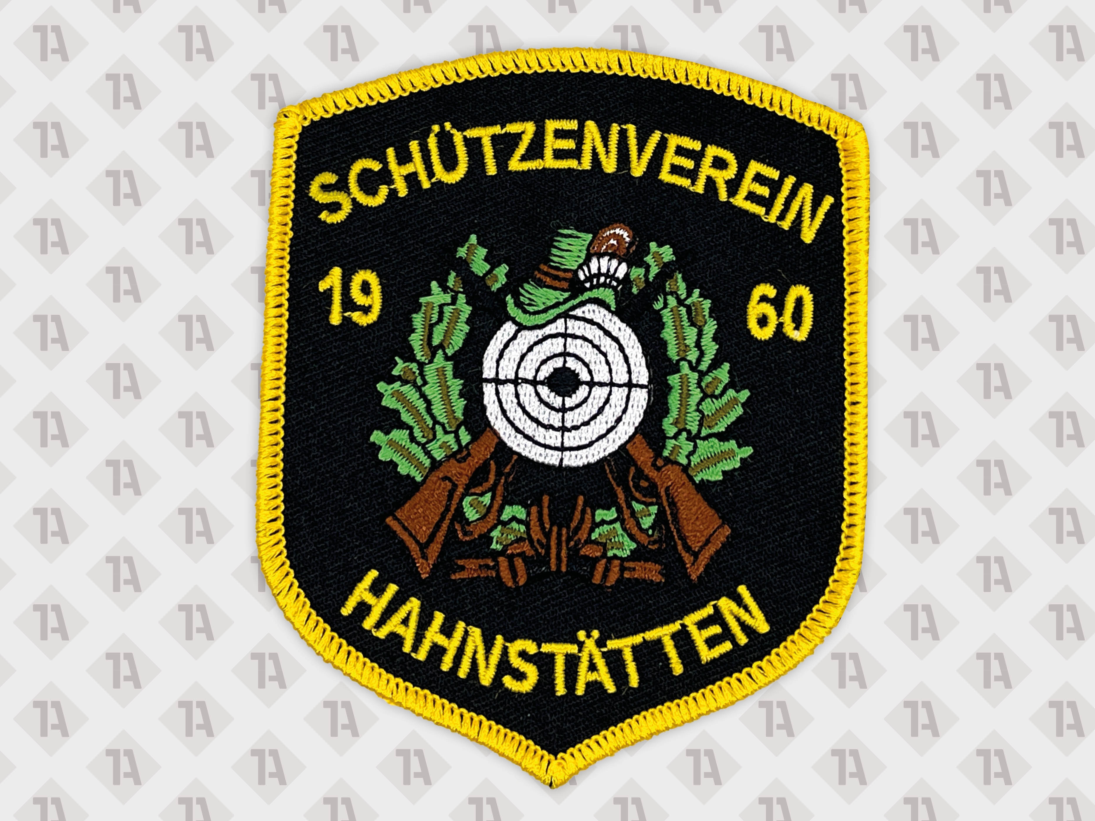 Patch Aufnäher gestickt mit Kettelrand Schützenverein