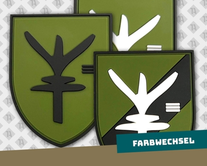 Backpacker Wappen PVC Rubber Patch in 3 Farbvarianten grün weiß schwarz