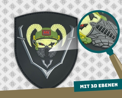 3D Rubber PVC Patch Aufnäher Badge Abzeichen Paintball