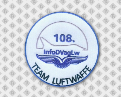 Patch Aufnäher gestickt rund mit gesticktem Rand Luftwaffe Bundeswehr