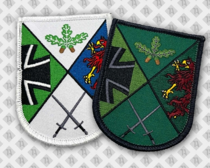 Konturgeschnitten Patch Aufnäher gestickt mit Kettelrand bunt Bundeswehr